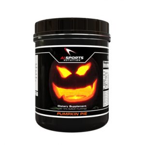 Pumpkin Pie Protein Powder is a vegan protein supplement that can be blended into a smoothie or stirred into breakfast oatmeal for a protein-packed punch of pumpkin flavor. (Photo from AI Sports Nutrition)